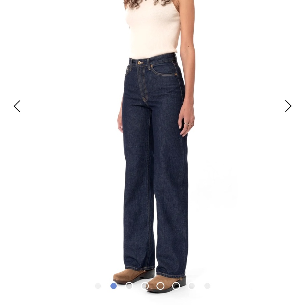 Nudie Jeans Dark Blue Flare & Wide Leg Jeans